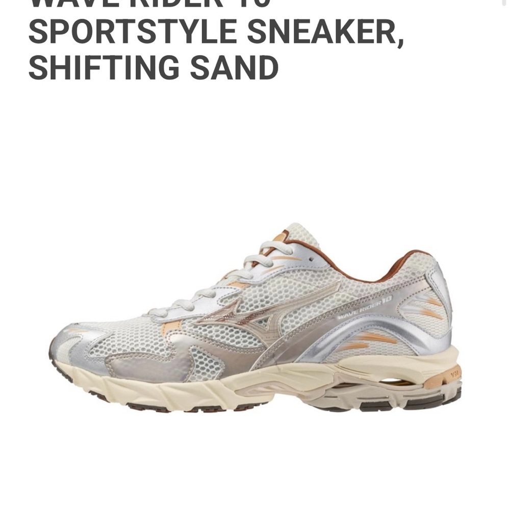 Mizuno Wave Rider 10 in Sand and Gray